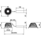 Dimension Drawing (without table) - DN589B LED10/840 PSU C D150  WH WB GM