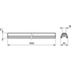  MAXOS TST8 - 2 units for TL-D 58 W - 7 conductors cross-section 2.5 mm² - Silver