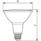  Single Contact Medium Screw PAR 4.75 inch/121mm Clear