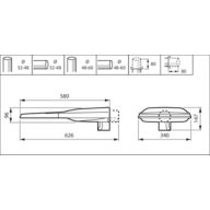 Dimension Drawing (without table) - BGP283 LED149-4S/740 II DM50 D9 48/60S