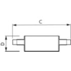 Dimension Drawing (with table) - CorePro LEDlinear ND 7.5-60W R7S 78mm840