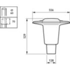Dimension Drawing (without table) - BDS490 LED20-/740 I DM GRB DF-S GR CLO S