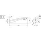   - 1400 mm - 60 mm - 4° - RAL color - 