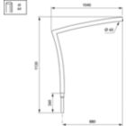  FIDJI BRACKETS - 900 mm - 60 mm - 6.5° - RAL color