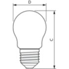 Classic Ledluster Dt6 40w E27 Cri90 P45 Cl Classic Filament Led Candles And Lusters Philips