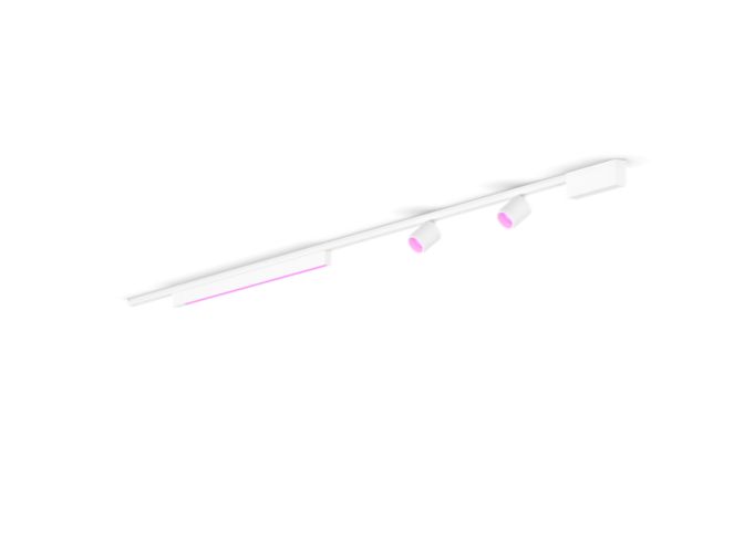 Gros plan de l'avant de Perifo kit de base pour plafond, droit (2 spots, 1 barre lumineuse)