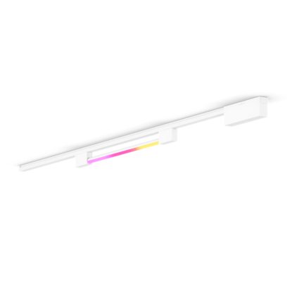 Nahaufnahme der Vorderseite von Perifo Basis-Set gerade Deckenleuchte weiß (1 Light Tube kompakt)