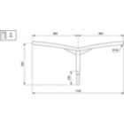   - 900 mm - 60 mm - 5° - RAL color - 