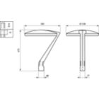 Dimension Drawing (without table) - BPP532 LED60-4S/830 II DM50 D9 SRG10ALGR