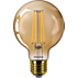 СВІТЛОДІОДНА 2 філаментні лампи бурштинового кольору на 40 Вт, G80, цоколь E27