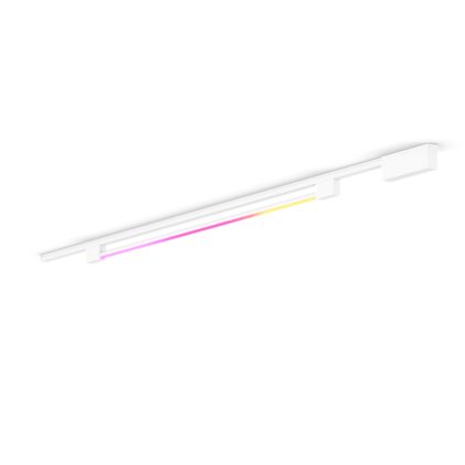 Nahaufnahme der Vorderseite von Perifo Basis-Set gerade Deckenleuchte weiß (1 Light Tube groß)