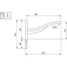  COMORES BRACKETS - 1200 mm - 60 mm - 5° - RAL color
