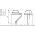 Dimension Drawing (without table) - BDP272 LED24-4S/740 II DM33 CLO SRT SRB