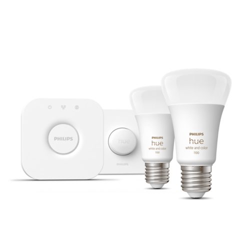Hue Starter kit: Smart Button + 2 White and Colour Ambiance E27