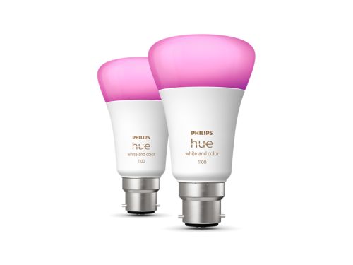 Hue White and Colour Ambiance A60 – B22 smart bulb – 1100 (2-pack)