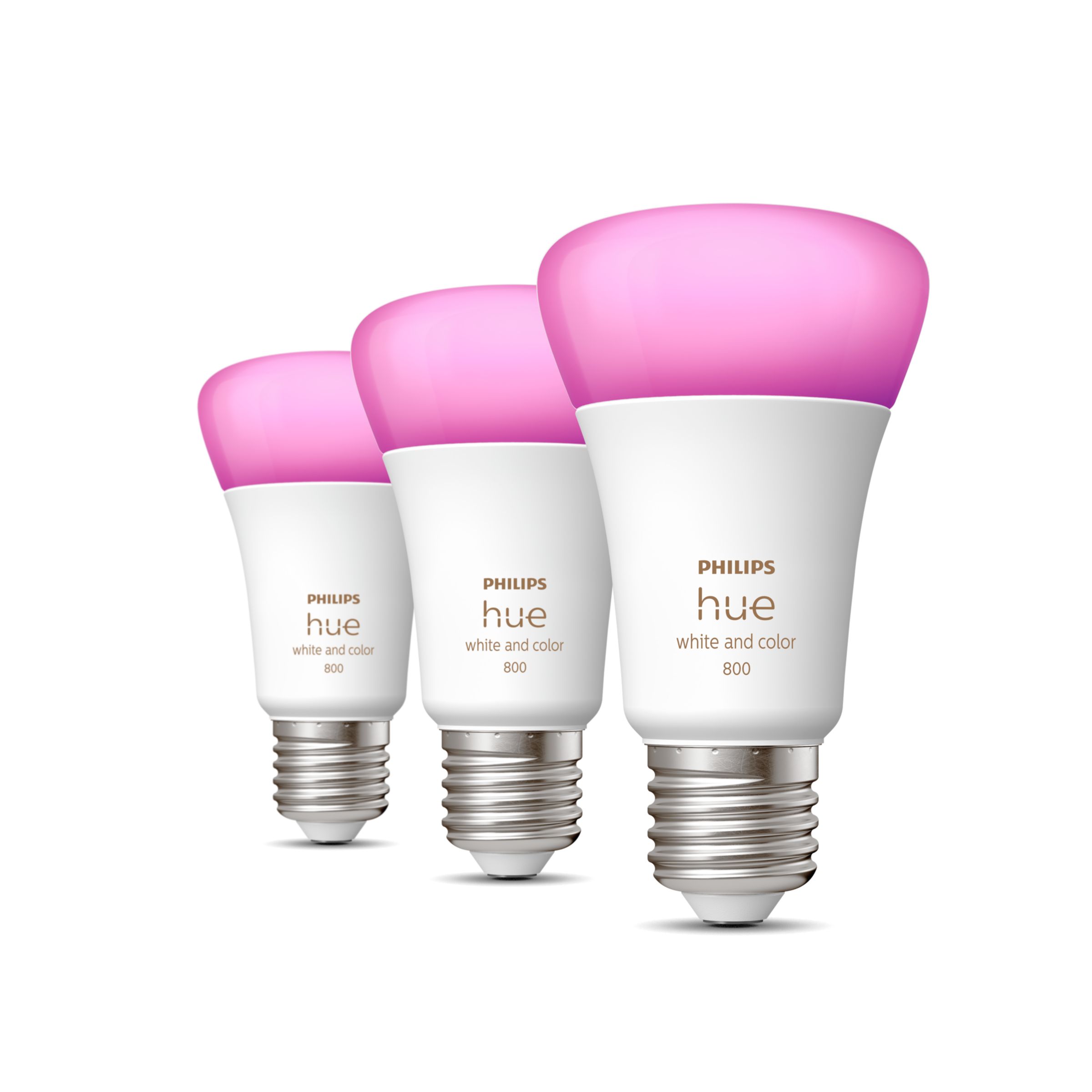 Paquete de tres bombillas LED Hue A60 E27 - White and Colour Ambiance