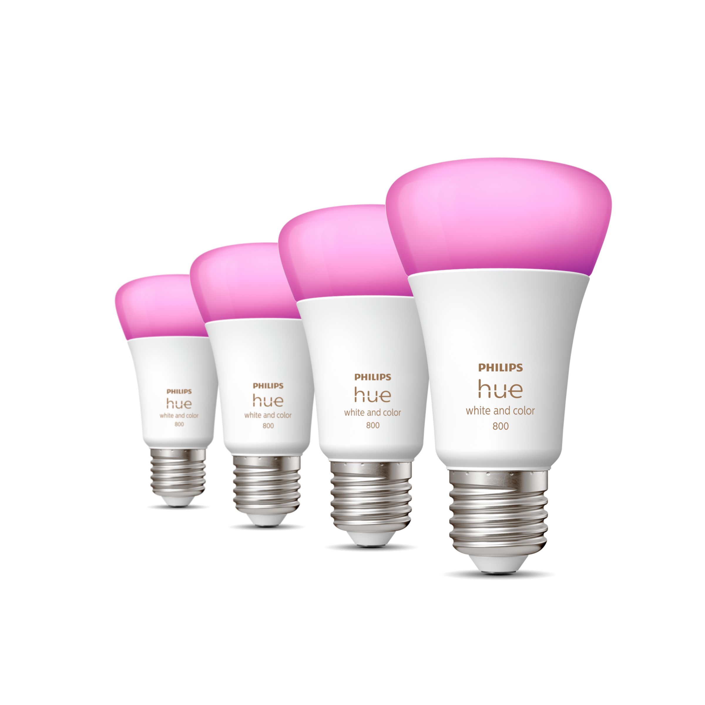 Pack de 4 ampoules LED Hue A60 E27 - White and Colour Ambiance