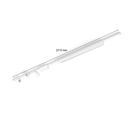 Hue Perifo Schienensystem – Gerades Set für die Decke: 3 Zylinder-Spots +  lineare Lightbar + 2 Schienen + Netzteil – Weiß | Philips Hue DE-CH