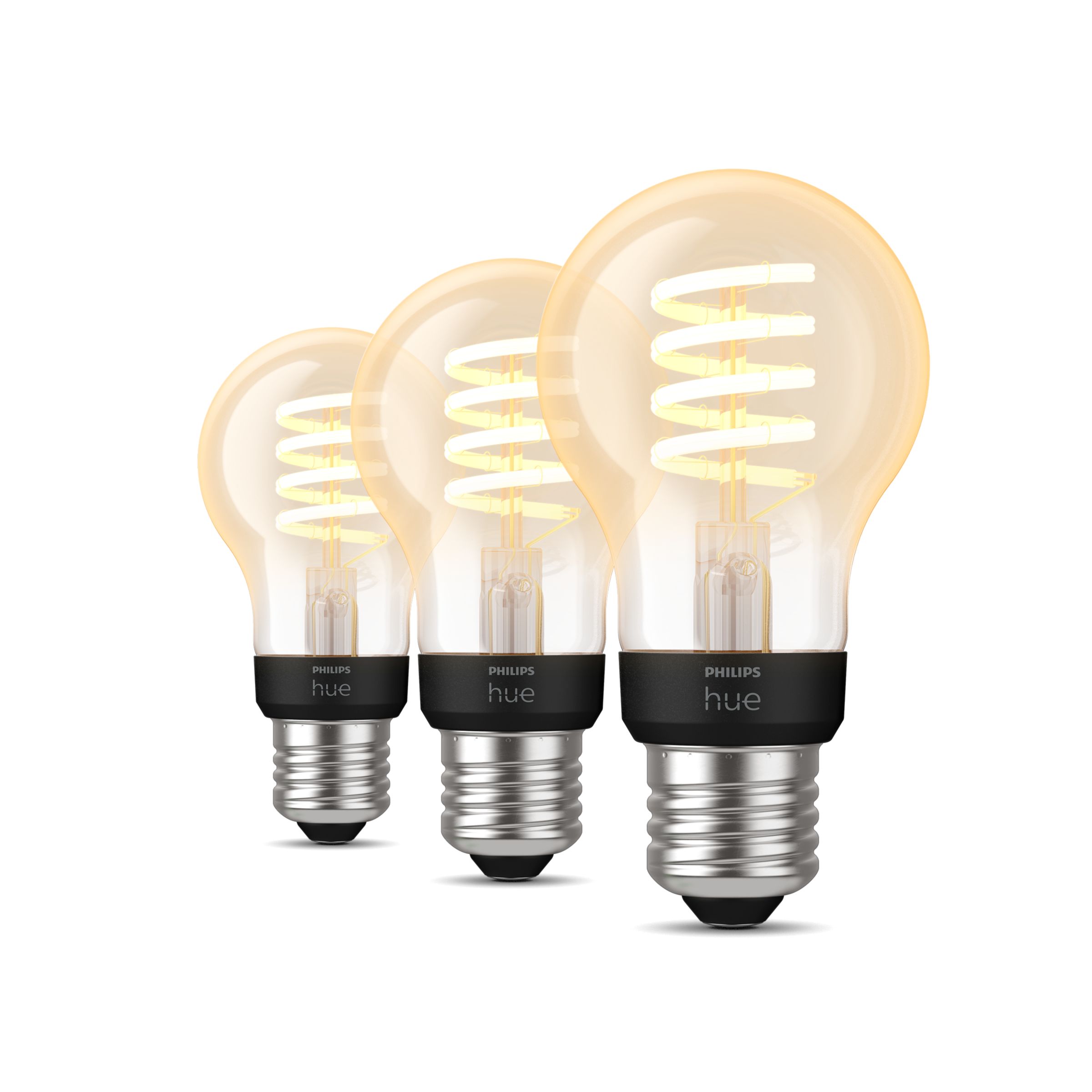 Hue 3-pack A60 E27 LED-ljuskällor – White Ambiance Filament