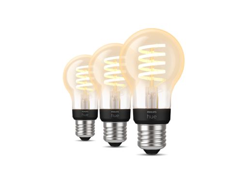 Hue White Ambiance Filament Lampe E27 - Filament Lampe A60 Dreierpack - 550