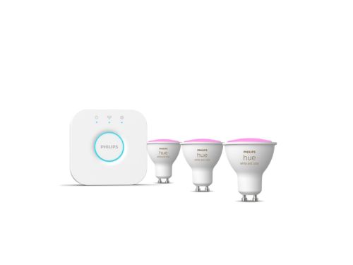 Hue White and Color Ambiance Starterkit: 3 GU10 slimme spots