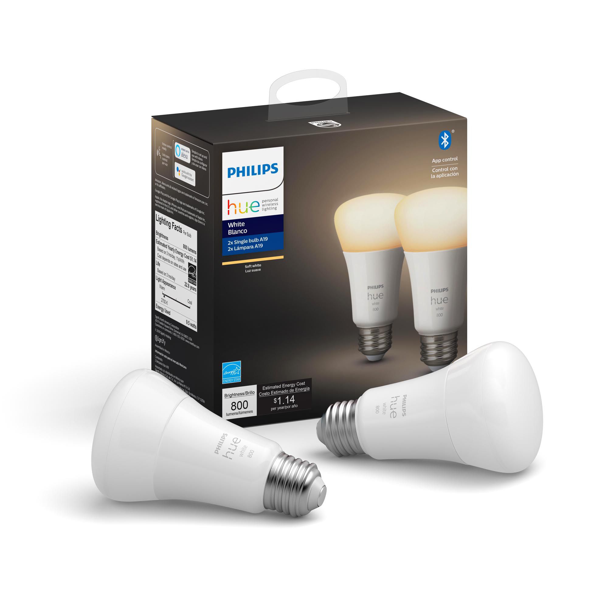 Philips HueW 10W A19 E26 US 2P BLE | Hue