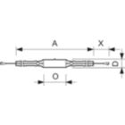 Dimension Drawing (with table) - MASTER MHN-LA 1000W/956 230V XWH