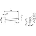 COMMODITY BRACKETS - 500 mm - 60 mm - 5° - RAL color