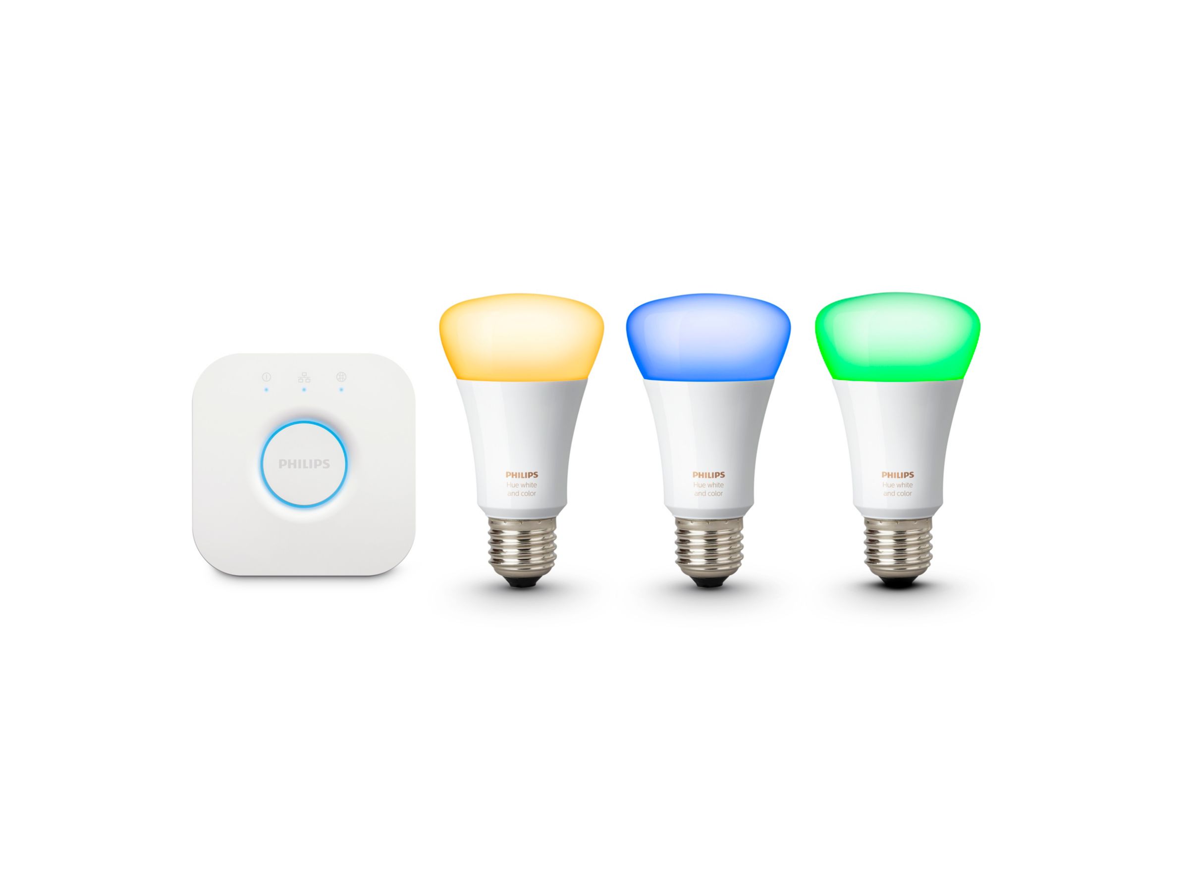 Philips Hue White and color ambiance Starter kit E27 3 LAMPS WITH BRIDGE WIFI