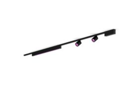 Perifo Basis-Set gerade Deckenleuchte schwarz (2 Spots, 1 Lightbar)