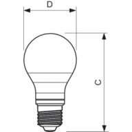 Dimension Drawing (with table) - CorePro LEDBulbND4.5-40W E27 A60 827FR G