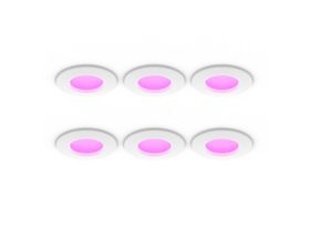 Multipack: Slim indbygningsspots 6-pak, hvid