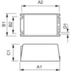 Dimension Drawing (with table) - HID-DV PROG Xt 210 CDMe/CPO C2 208-277V