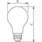 Dimension Drawing (with table) - CorePro LEDBulbND 120W E27 A67 865 FR G