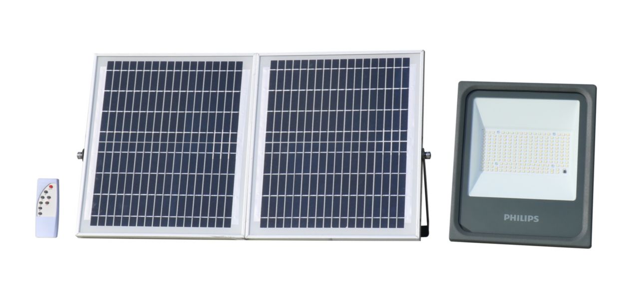 Solar flood lighting kit.