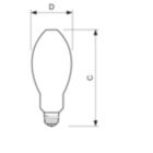  100 W Single Contact Medium Screw ED-17P Protected Clear CCT of 4000K