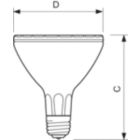  70 W Single Contact Medium Screw PAR 3.75 inch/95mm Long Clear CCT of 3000K