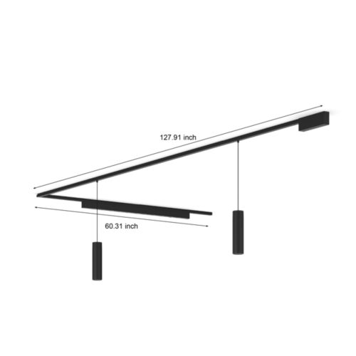 L shaped ceiling light top