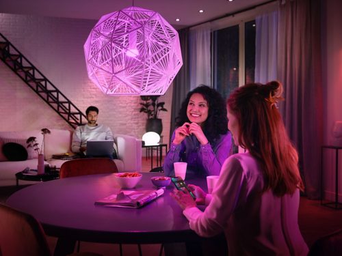 PHILIPS Hue White ambiance Aurelle Plafonnier LED avec variateur, rond -  8719514382688