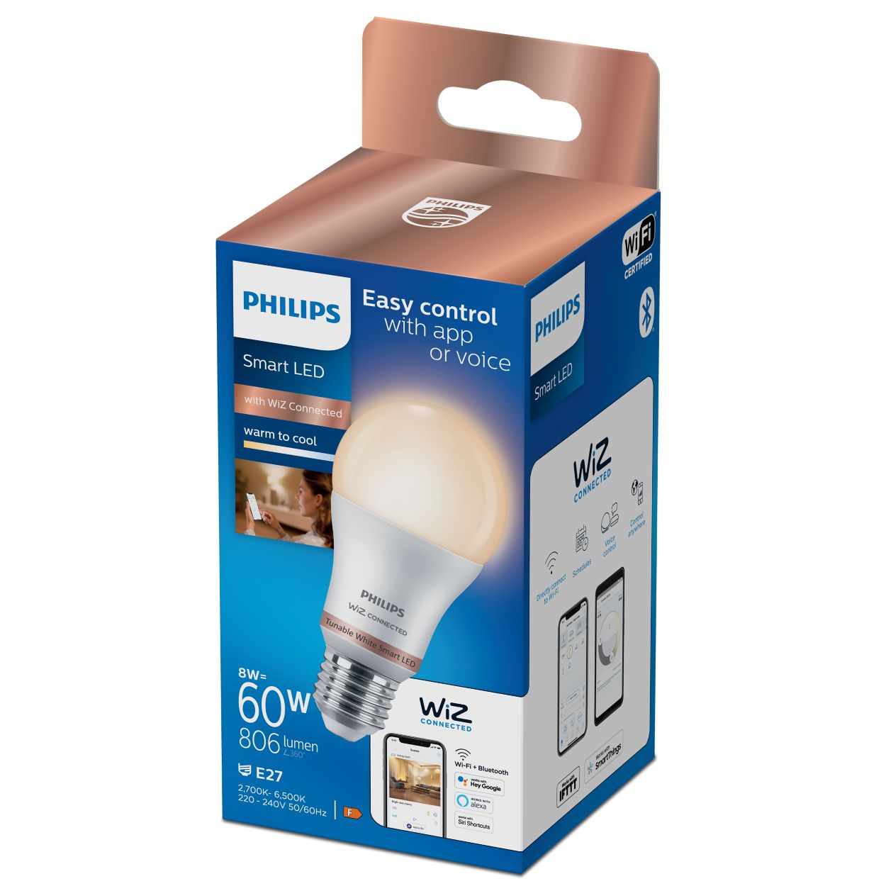 Philips Smart LED Tunable White and Color standard ampoule opaque dimmable  - E27 13W 1521lm 2200K-6500K