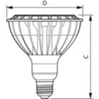 Single Contact Medium Screw PAR 4.75 inch/121mm Clear