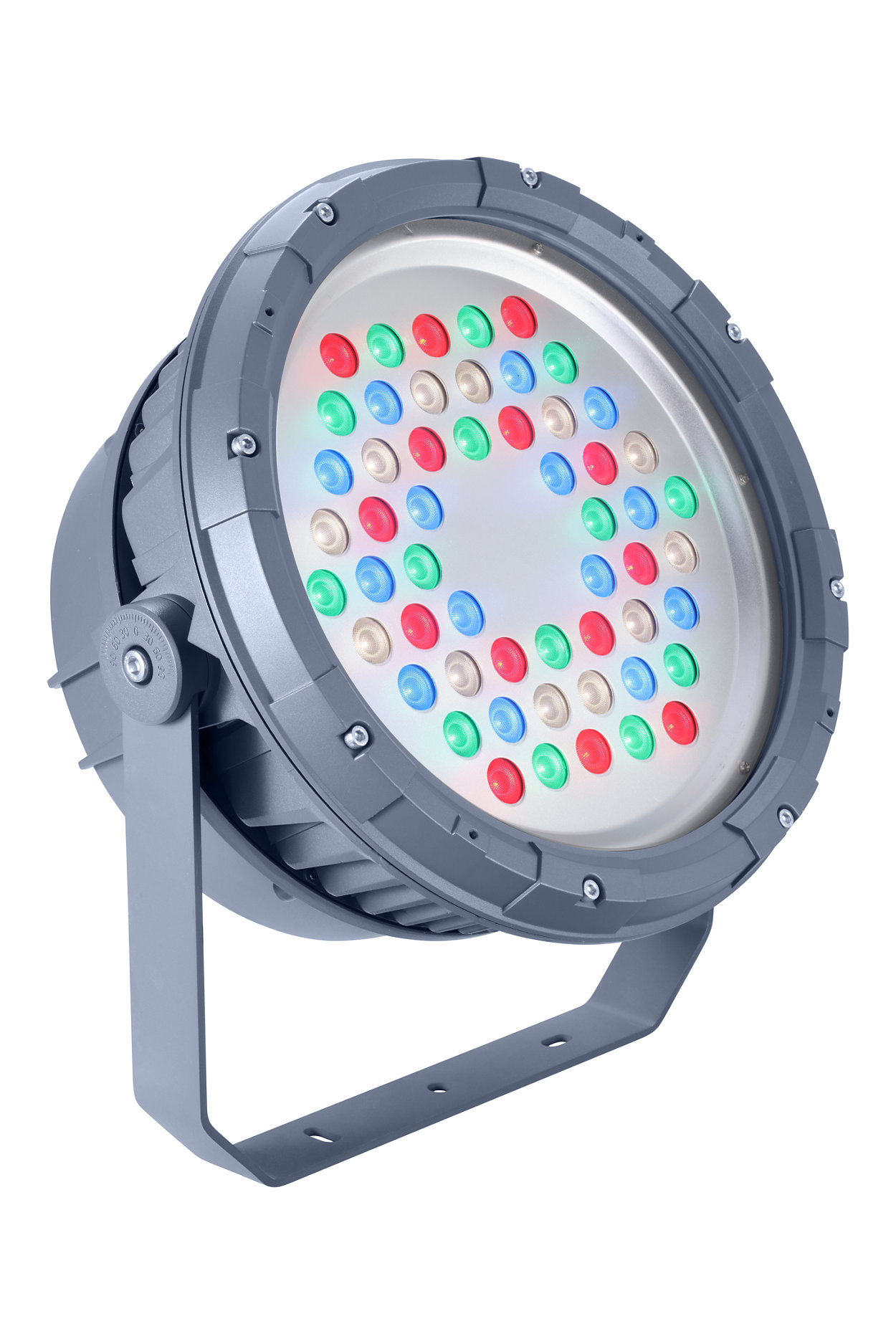 Arkitektonisk LED-strålkastare för fast eller dynamisk belysning.