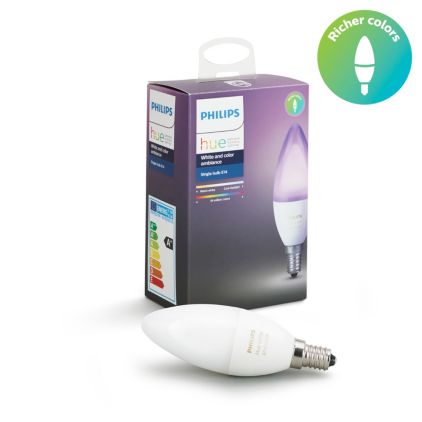 An image of product of the Hue White and color ambiance Pojedyncze źródło światła E14