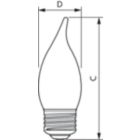  Single Contact Medium Screw BA11 Clear