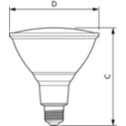  Single Contact Medium Screw PAR 4.75 inch/121mm Frosted