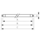 Dimension Drawing (with table) - MST TL Mini 13W/830 FAM/10X25BOX