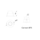 Dimension Drawing (without table) - RS378Z M55 D75 R-R AJ Trim