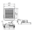 Dimension Drawing (without table) - BVP621 LED1110/757 900W AWB PSC GM O