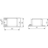 Dimension Drawing (with table) - BSN 70 K302-A2-ITS 230V 50Hz