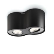PHILIPS LED &agrave; intensit&eacute; r&eacute;glable Double spot Phase